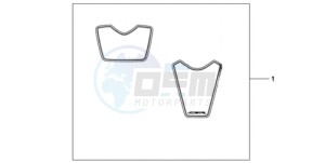 CBR1000RR9 France - (F / MME) drawing RACING STICKERSSET