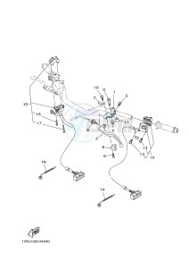 MT07 700 (1WS1 1WS2) drawing HANDLE SWITCH & LEVER