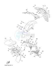 YP125RA (ABS) X-MAX125 ABS X-MAX125 ABS (2ABE) drawing FENDER