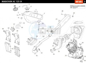 MARATHON-125-AC-E4-FREE-JUMP-AUSTRIA-FREE-JUMP-BLUE drawing TANK - EXHAUST - COMPLETE ENGINE