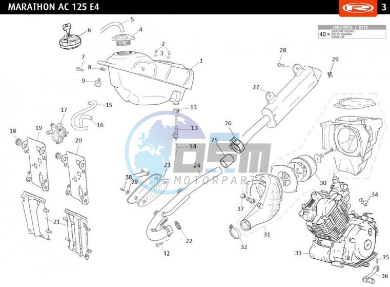 TANK - EXHAUST - COMPLETE ENGINE