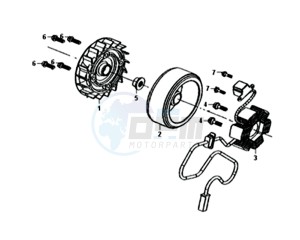 ORBIT II 50 25KMH (L8) NL drawing MAGNETO / FLYWHEEL