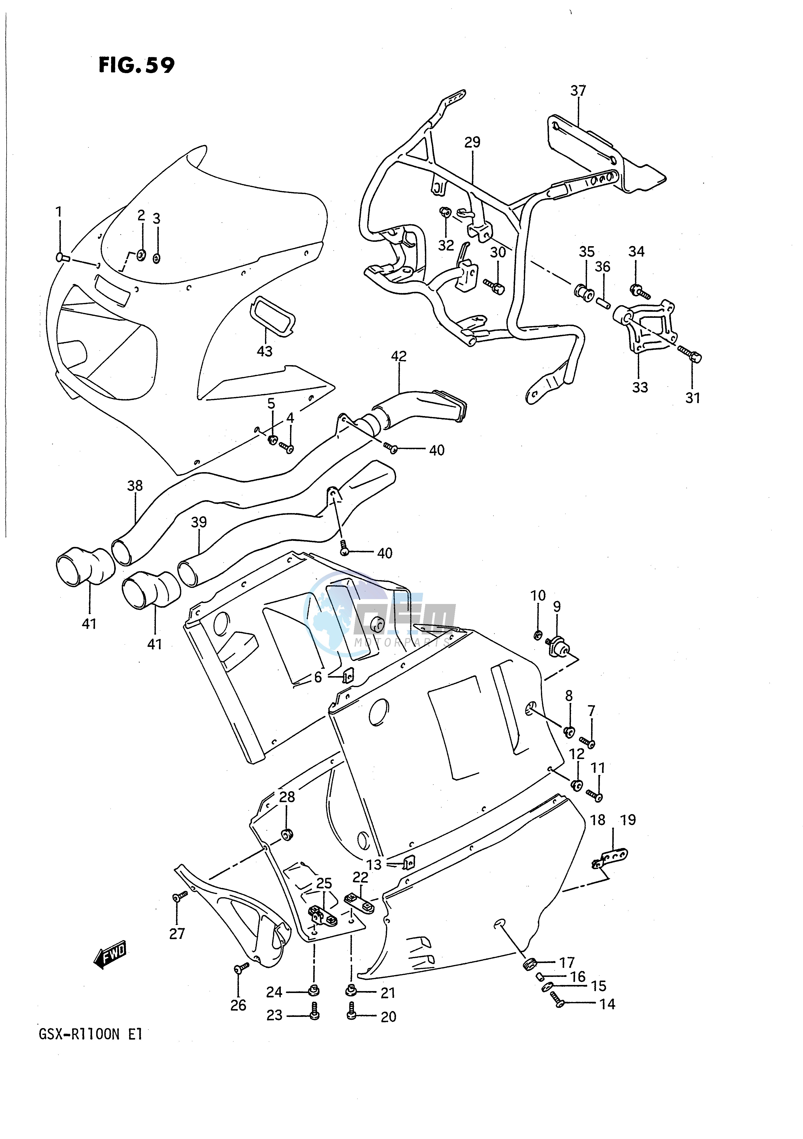 COWLING FITTING SET