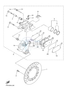 XJ6SA 600 DIVERSION (S-TYPE, ABS) (36DB 36DD) drawing REAR BRAKE CALIPER