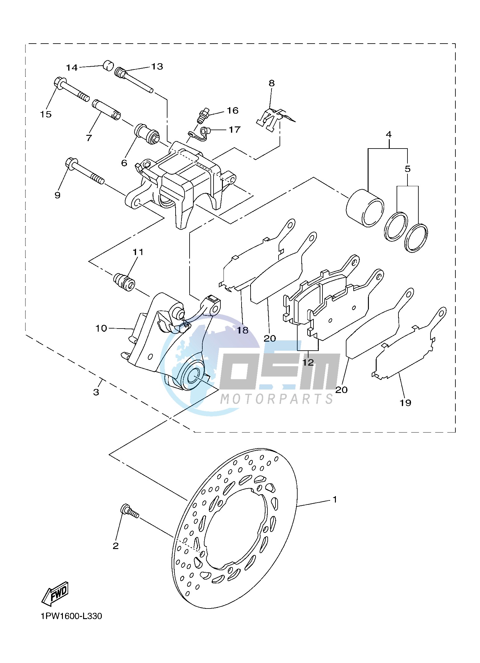 REAR BRAKE CALIPER