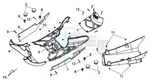 ALLO 50 drawing FOOTREST / LOWER COWLING