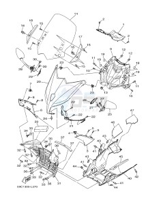 XP500A T-MAX 530 (59C9) drawing WINDSHIELD