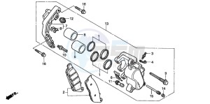 VT1100D2 drawing FRONT BRAKE CALIPER