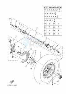 YFM700FWAD GRIZZLY 700 EPS (BLT8) drawing FRONT WHEEL