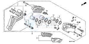 XL1000V9 Europe Direct - (ED) drawing REAR BRAKE CALIPER (XL1000V)