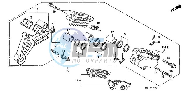 REAR BRAKE CALIPER (XL1000V)