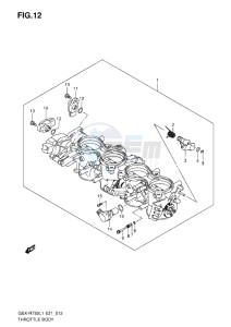 GSX-R750 drawing THROTTLE BODY