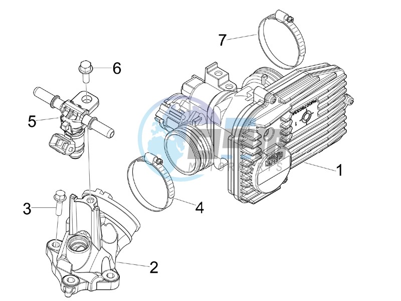 Throttle body - Injector - Induction joint