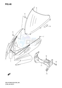 GSX-R750 (E3-E28) drawing COWLING BODY (MODEL K6)