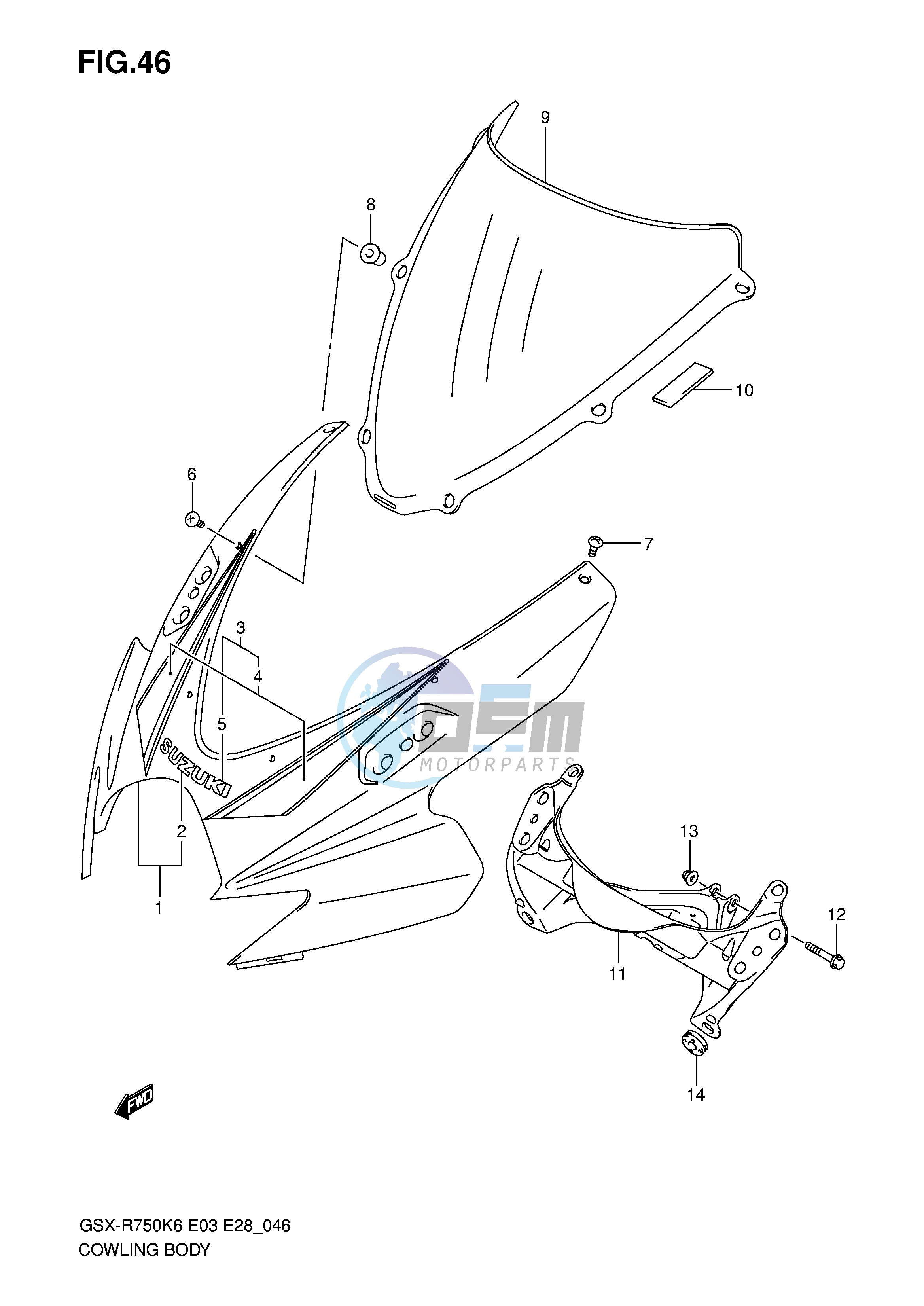 COWLING BODY (MODEL K6)