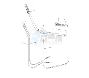 XJ6-S DIVERSION ABS 600 drawing STEERING HANDLE AND CABLE