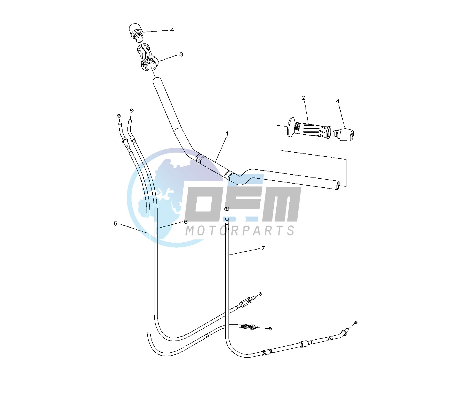 STEERING HANDLE AND CABLE