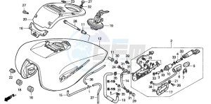 VTX1800C drawing FUEL TANK (VTX1800C2/3/4)