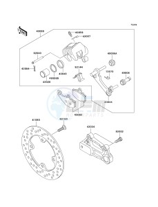 ZX 600 M [NINJA ZX-6RR] (M1) [NINJA ZX-6RR] drawing REAR BRAKE