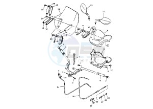 YP MAJESTY 125 drawing STEERING HANDLE -CABLE