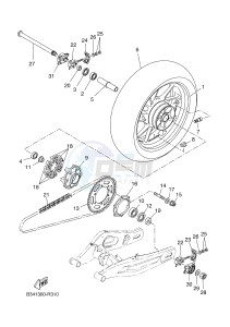 MTM690 XSR700 (B347 B347 B347 B347) drawing REAR WHEEL