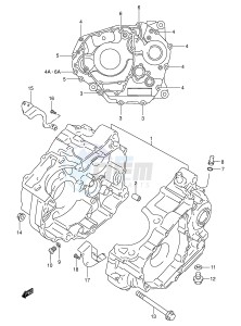 DR-Z250 (E24) drawing CRANKCASE