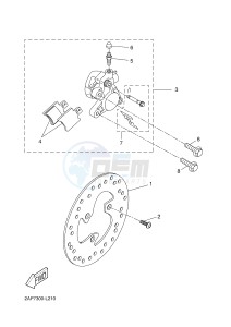 YN50F NEO'S 4 (2ACD 2ACD) drawing FRONT BRAKE CALIPER