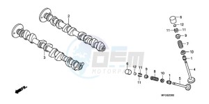 CB600FA3A Europe Direct - (ED / ABS ST 25K) drawing CAMSHAFT/VALVE