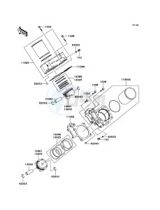 KVF650_4X4 KVF650DBF EU GB drawing Cylinder/Piston(s)