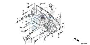 CRF150RE CRF150R Europe Direct - (ED) drawing R. CRANKCASE COVER