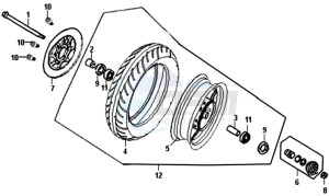 ALLO 50 25 KM/H L6 drawing FRONT WHEEL