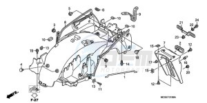 ST1300A9 Korea - (KO / ABS MME) drawing REAR FENDER