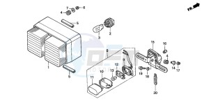 VTR1000SP VTR1000SP-1 drawing TAILLIGHT