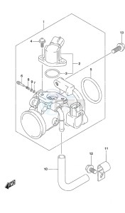 DF 9.9B drawing Throttle Body Non-Remote Control