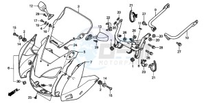 CB600F2 HORNET drawing COWL