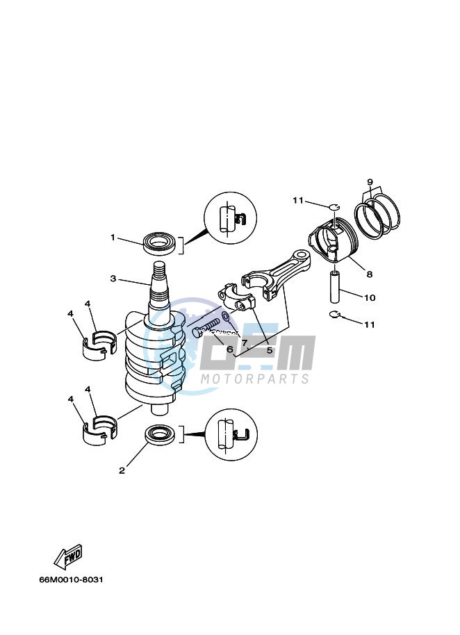 CRANKSHAFT--PISTON