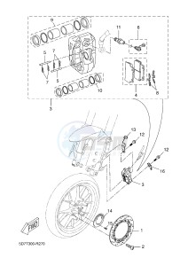 YZF-R125A YZF-R125 ABS R125 (5D7T 5D7T 5D7T 5D7T) drawing FRONT BRAKE CALIPER