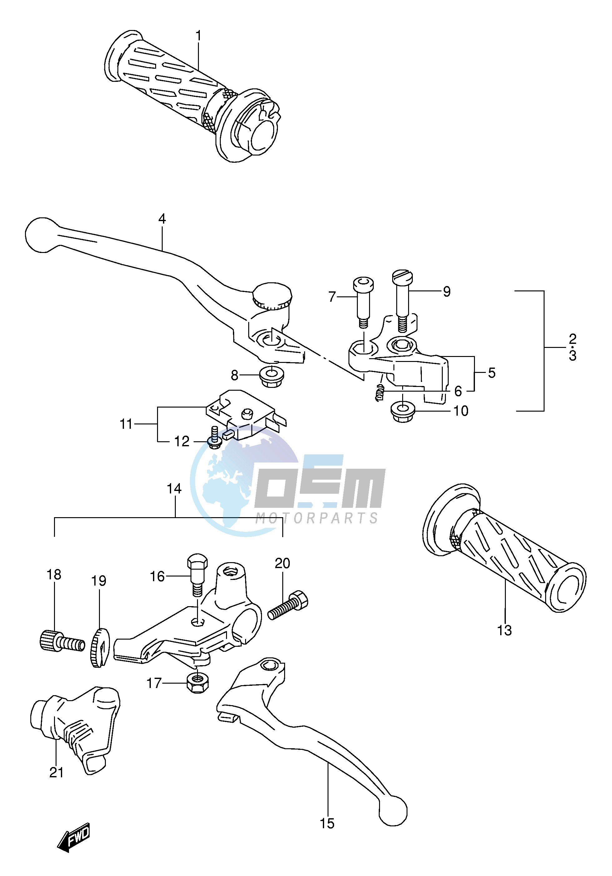 HANDLE LEVER (MODEL L M N P R S T)