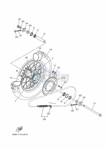 YZ85LW (B0G1) drawing REAR WHEEL