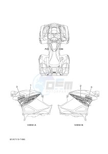 YFM700FWAD YFM70GPXJ GRIZZLY 700 EPS (B1A9) drawing GRAPHICS