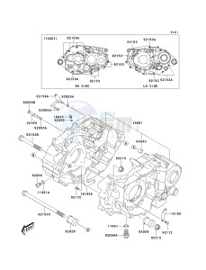 KSF 400 A [KFX400) (A1-A3) [KFX400) drawing CRANKCASE