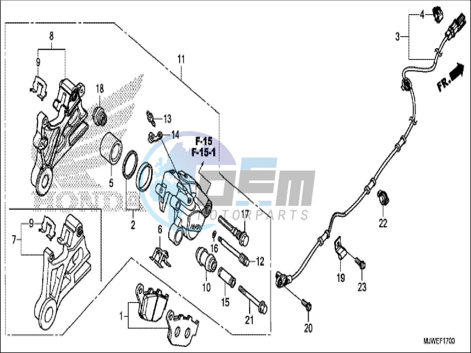 REAR BRAKE CALIPER