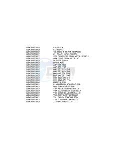 GSX750F (E2) drawing * COLOR CHART *