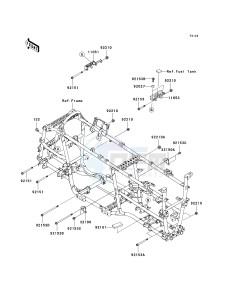 KVF 650 G [BRUTE FORCE 650 4X4I HARDWOODS GREEN HD] (G6F-G9F) G7F drawing ENGINE MOUNT