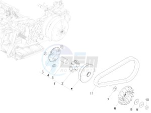 Medley 125 4T ie ABS (APAC) drawing Driving pulley