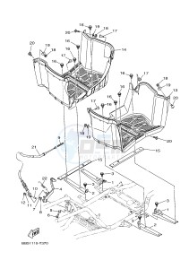 YFM450FWBD YFM45KPXJ KODIAK 450 EPS (BB51) drawing STAND & FOOTREST