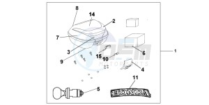 SH150 125 drawing TOP BOX 35 L BG-131M