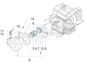 Beverly 500 ie e3 2006-2008 drawing Cylinder-piston-wrist pin unit