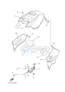 YFM450FWAD YFM450PF GRIZZLY 450 EPS (2LC8) drawing SIDE COVER