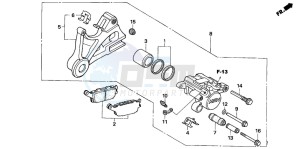 CBF1000T drawing REAR BRAKE CALIPER (CBF1000)